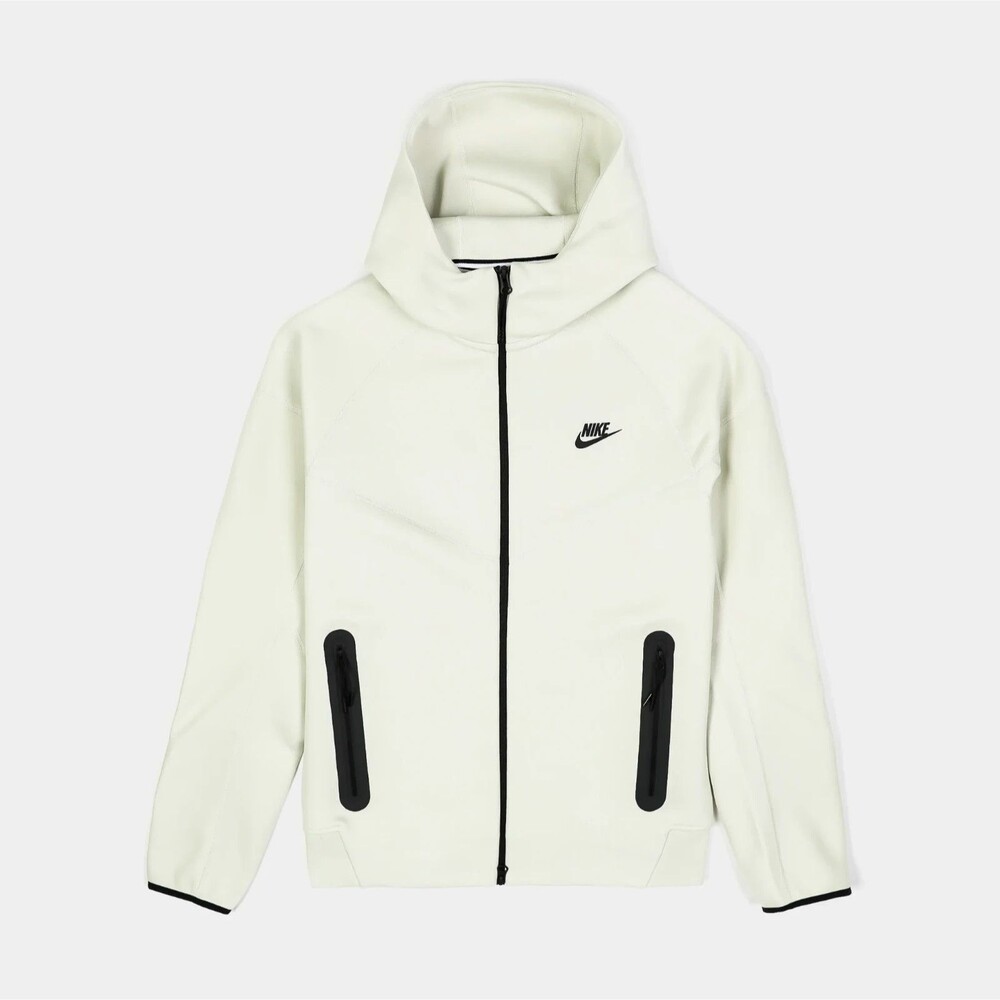 Nike Tech Fleece Windrunner Zip Up Hoodie Sea Glass Black FB7921-020 Size L-Tall